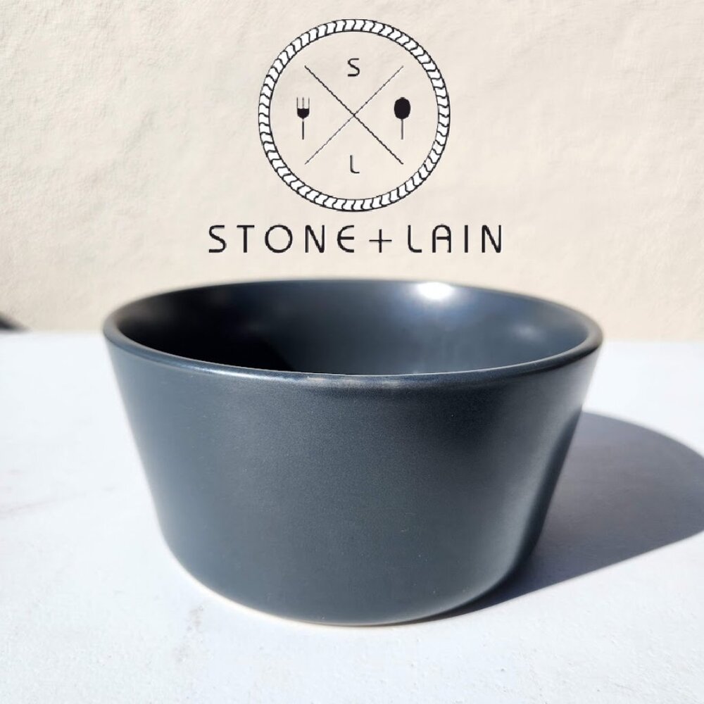 NEW Stone Lain Stoneware Round Bowl Dinnerware Gray Replacement Matte Minimalist